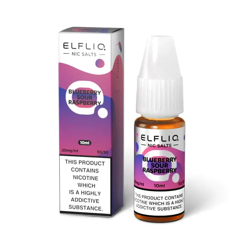 Blueberry Sour Raspberry Nic Salt E-Liquid by Elfliq 10ml bottle-20mg