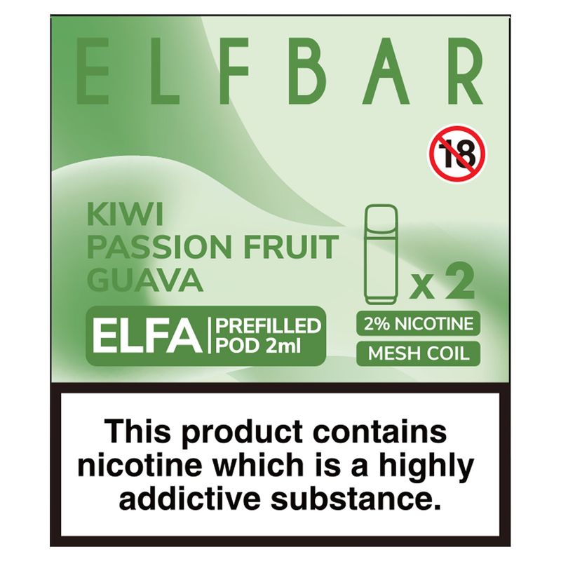 ELFA PODS KIWI PASSION FRUIT GUAVA 20MG