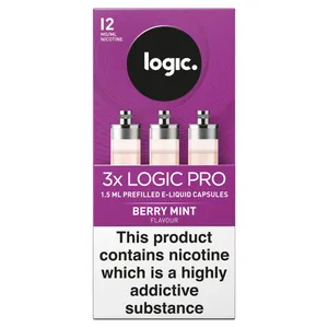 Logic Pro x3 E-Liquid Capsules Berry Mint 12mg (Pods)