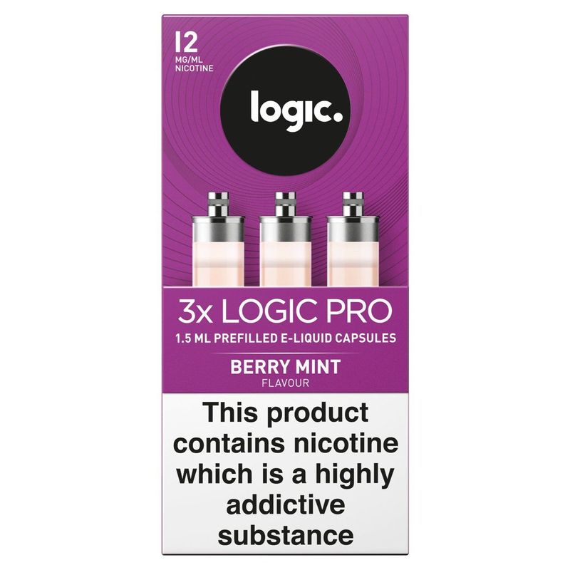 Logic Pro x3 E-Liquid Capsules Berry Mint 12mg (Pods)